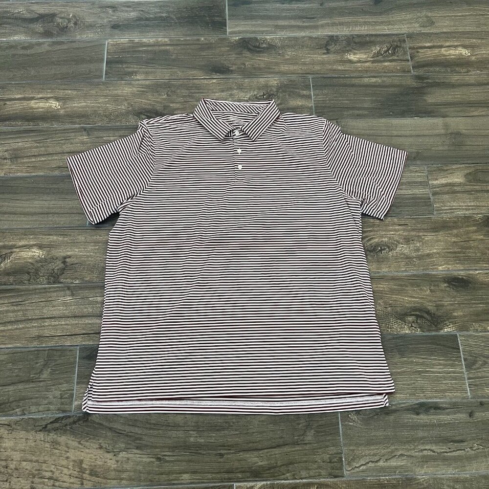 Vineyard Vines Red White Striped Polo Size 2XL